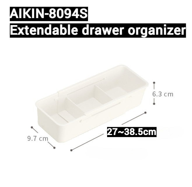 AIKIN-Versatile Expandable Drawer Organizer: Adjustable Vanity Trays with Dividers