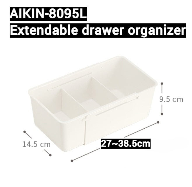 AIKIN-Versatile Expandable Drawer Organizer: Adjustable Vanity Trays with Dividers