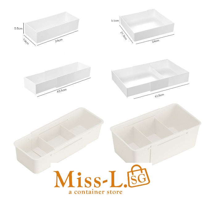 AIKIN-Versatile Expandable Drawer Organizer: Adjustable Vanity Trays with Dividers