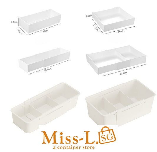 AIKIN-Versatile Expandable Drawer Organizer: Adjustable Vanity Trays with Dividers