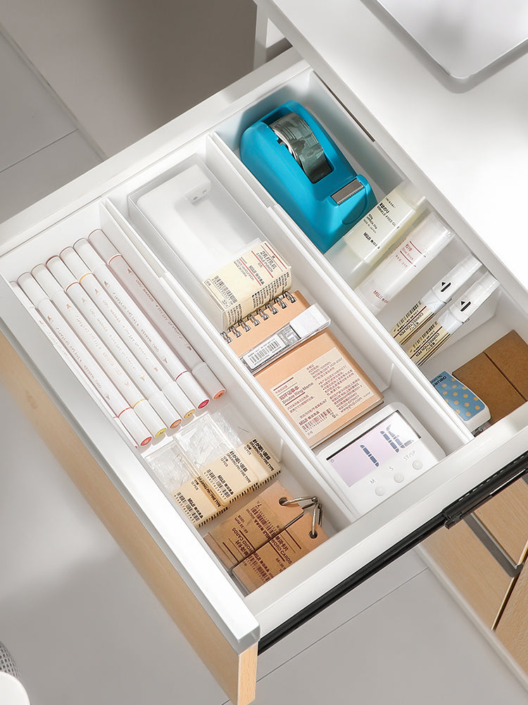 AIKIN-Versatile Expandable Drawer Organizer: Adjustable Vanity Trays with Dividers