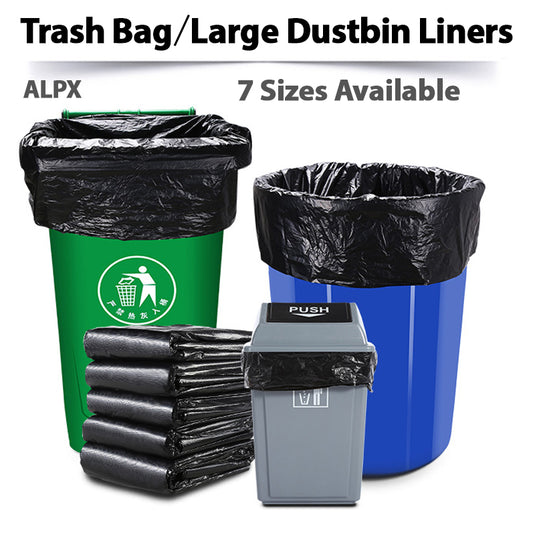 ALPX-Large Black Trash Bags