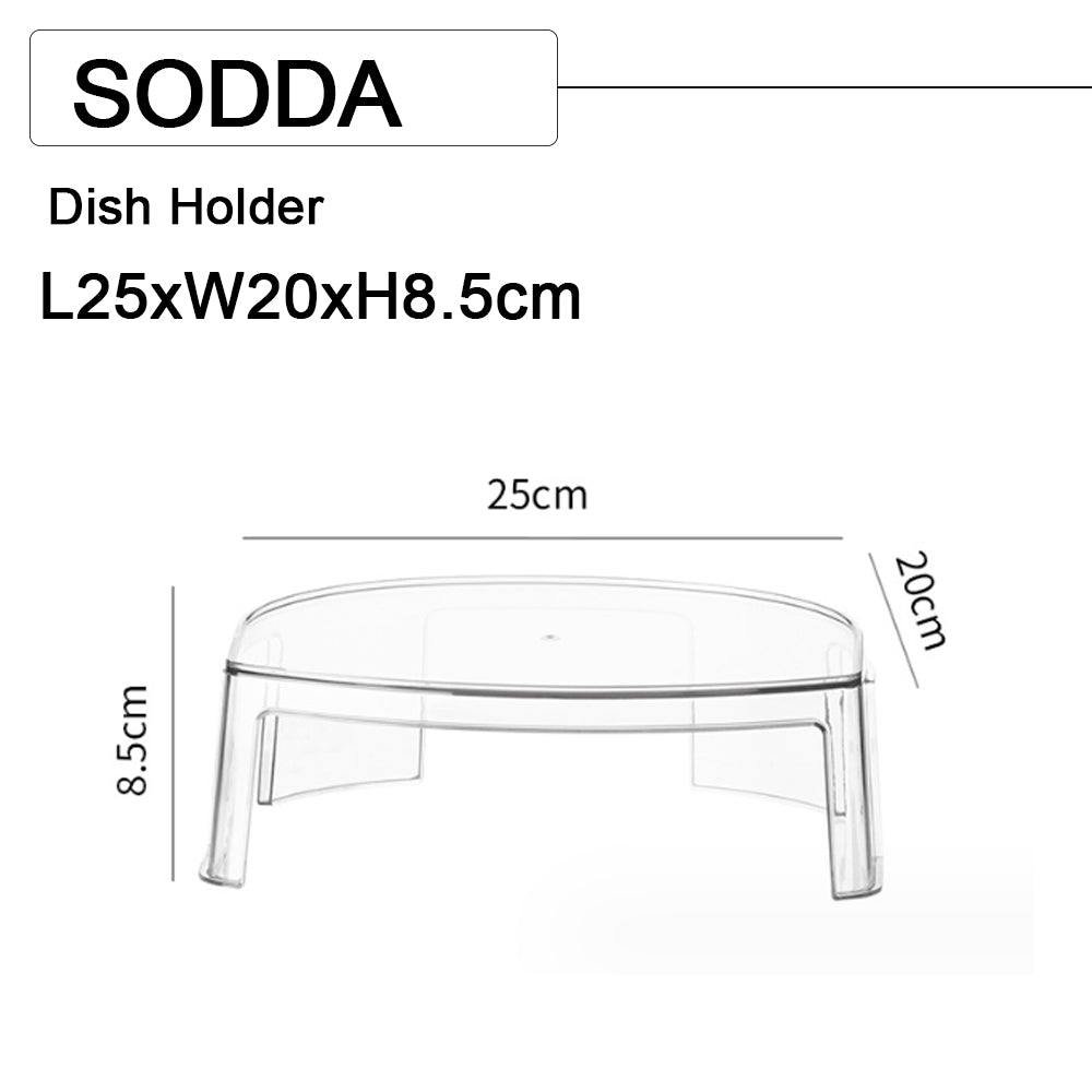 SODDA-Clear Bowls & Plates Organiser Stand / Dish Holder