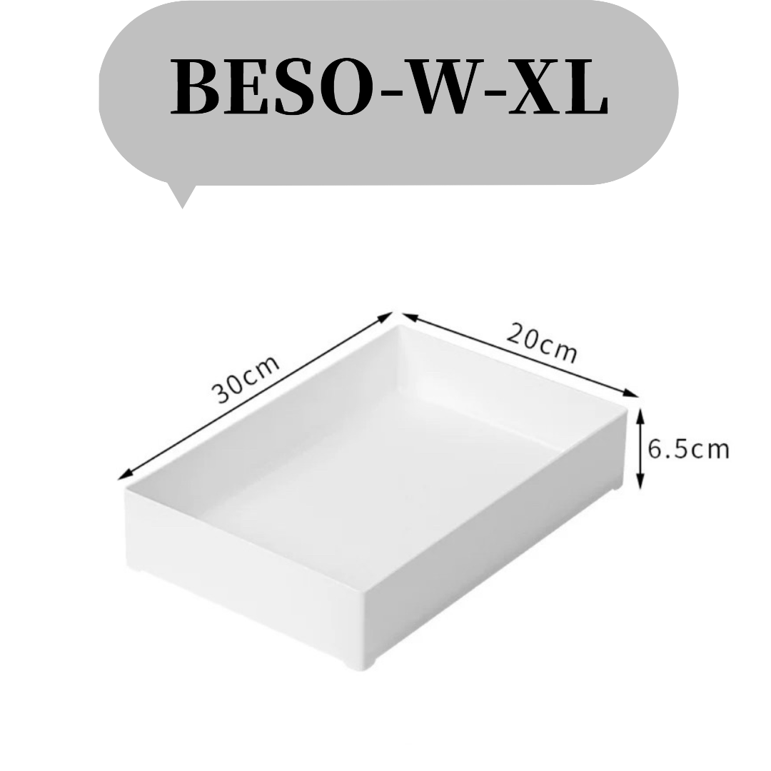 BESO-Drawer Organizer Divider Sorting Box Transparent Accessory Tray