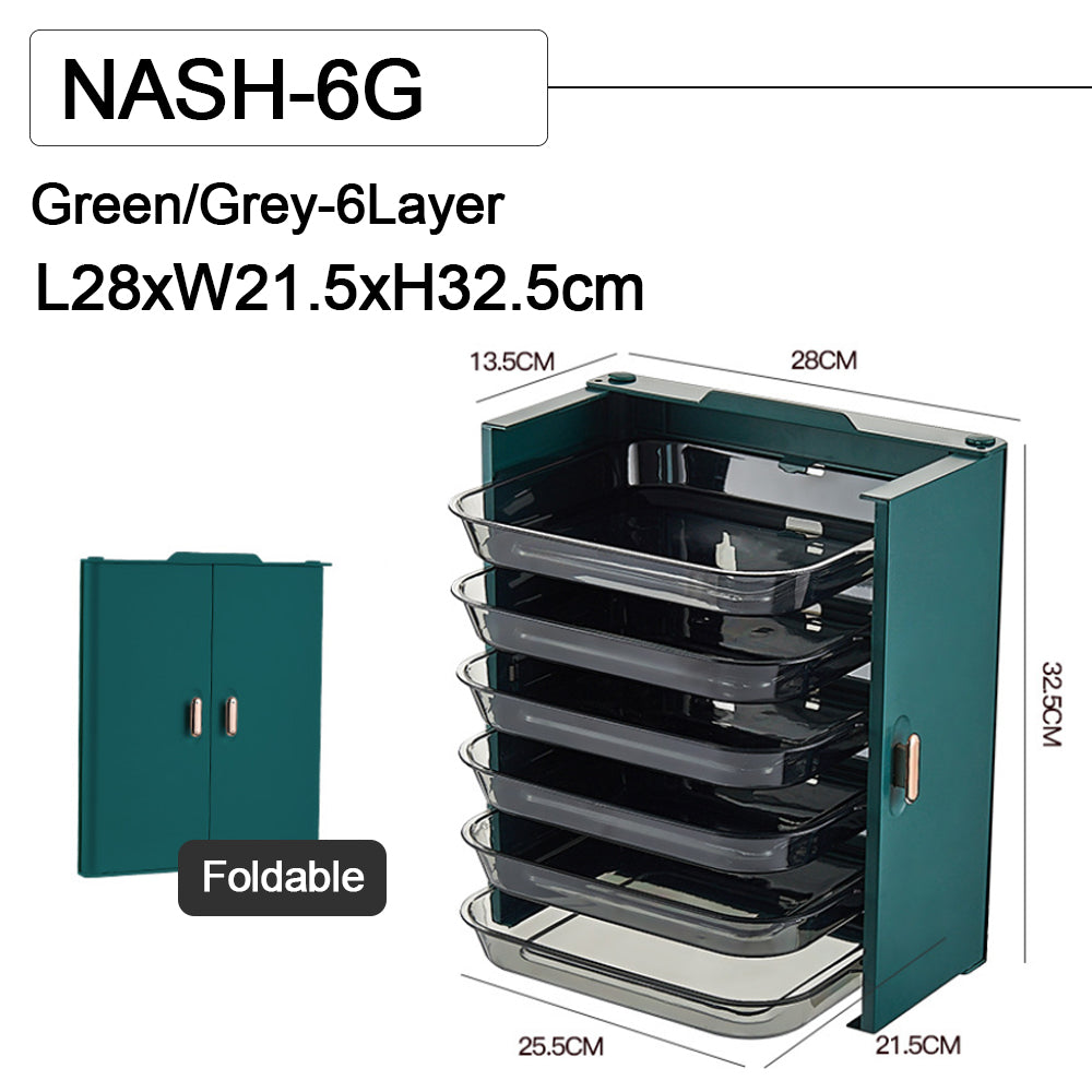 NASH-Foldable Food Preparation Organizer/Kitchen Storage Dish Tray