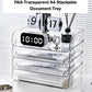 PAX-Transparent A4 Stackable Document Tray Table Organiser