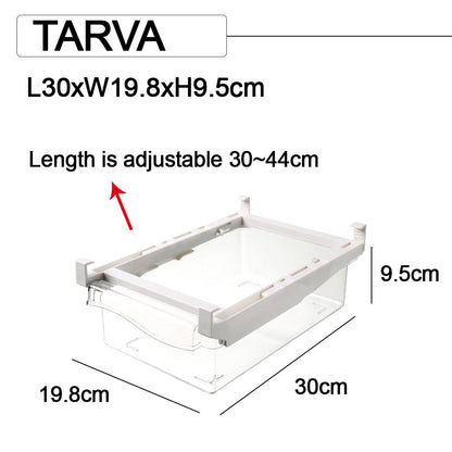 TARVA-Adjustable Fridge Organizer Hanging Drawer