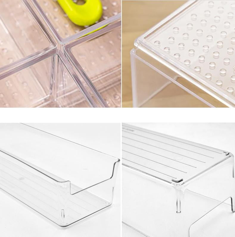 BESO-Drawer Organizer Divider Sorting Box Transparent Accessory Tray