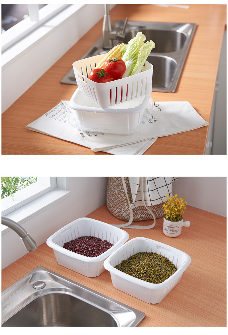 CHERRY Double Layer Drain Basket With Lid
