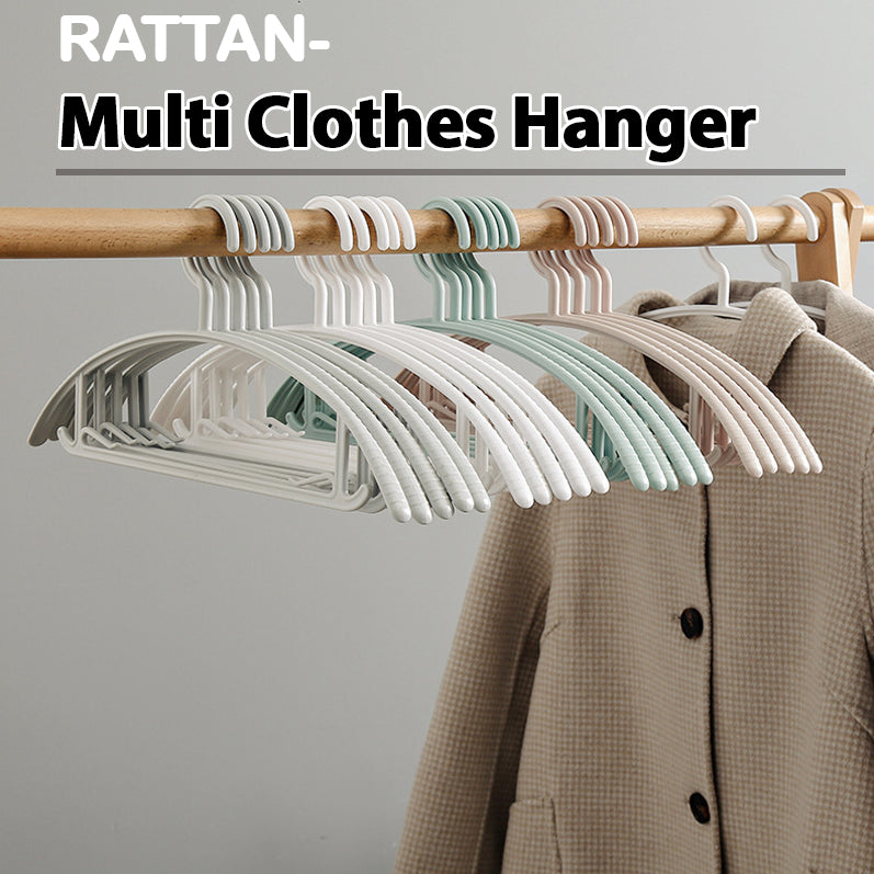 RATTAN Non-Slip Multi Clothes Hanger 20Pcs Set
