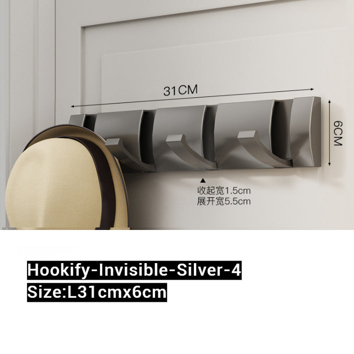 Hookify-Invisible Foldable Wall-Mounted Clothes Hook with Free Punching Design