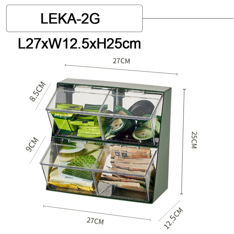 LEKA-Teabag Storage Coffee Capsule Organizer